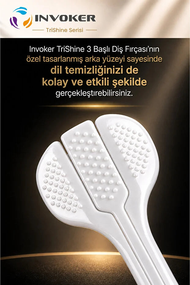 3 Başlı Ultra Yumuşak Yeni Nesil Diş Fırçası